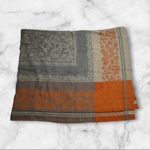 Williams Sonoma Acorn Harvest Jacquard Tablecloth 70" x 90" Russia Cotton Linen
